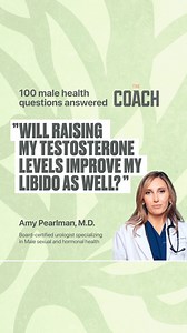 10K views · 31 reactions | In the realm of men’s health, the correlation between testosterone levels and libido has been a subject of a lot of interest and discussion. So, let’s delve into this nuanced relationship and explore whether increasing testosterone levels can genuinely make a significant difference in one’s libido with @amypearlmanmd from @primeinstitute.us, a Board-certified urologist specializing in male sexual and hormonal health. | The Coach #1 men's health app | Facebook
