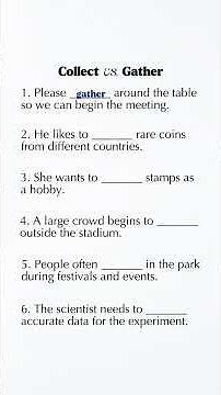 Collect vs Gather Explained | English Vocabulary Mistakes Learners Must Stop Making Today!