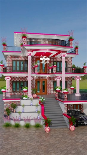 Modern village house 🏡 Design #elevation #frontelevation #house #housedesign #home #song #hindisong