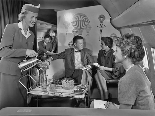Vintage photos show how flying first class has changed over the past 70 years