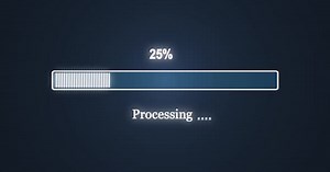 Digital Loading Progress Bar with Percentage and Processing Text