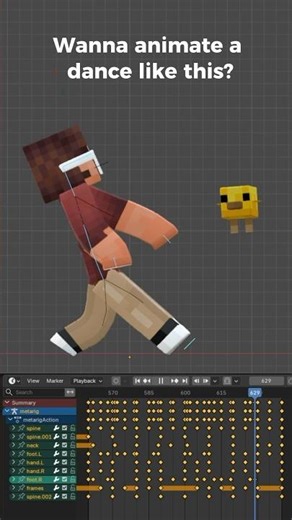 Animating a Bouncy dance in #blender3d