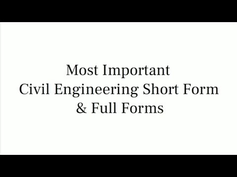 Civil Engineering Short Form & Full Form| PART2|Civil Engineering Abbreviation|#shortform​#fullfrom​