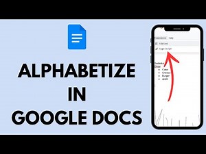 How to Sort Google Docs List Alphabetically (2024)
