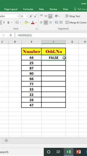 ODD Formula in Excel Explained