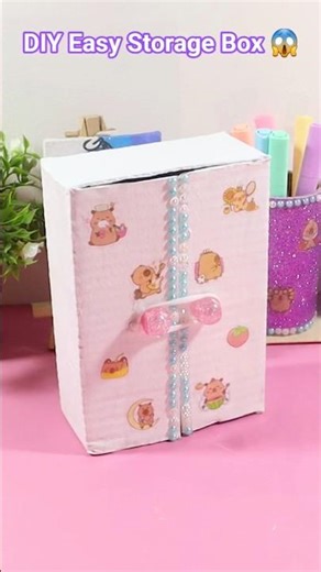 DIY Storage Box from Waste Box 😱 #shorts