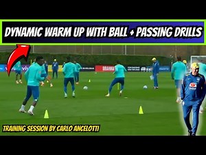 🔰Brazil Training Session by Carlo Ancelotti / Dynamic Warm Up with Ball + Passing Drills
