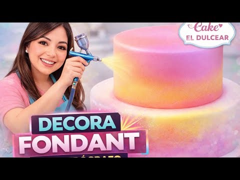 Cómo Decorar Fondant con Aerógrafo 🎂✨ Técnica Profesional Fácil | Paso a Paso