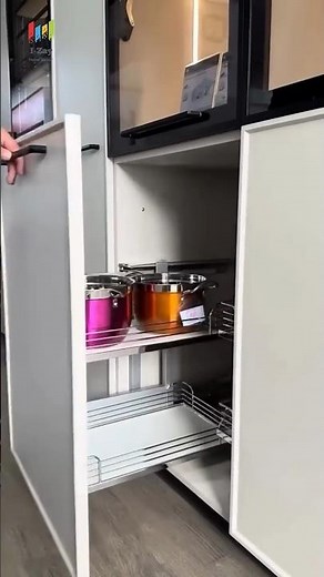 Smart Kitchen Storage: Maximizing Every Corner for a Clutter-Free Space #kitchendesign #shorts