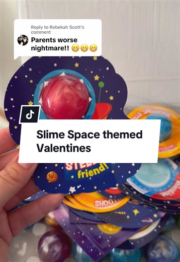 Creative Slime Space Themed Valentines for Kids