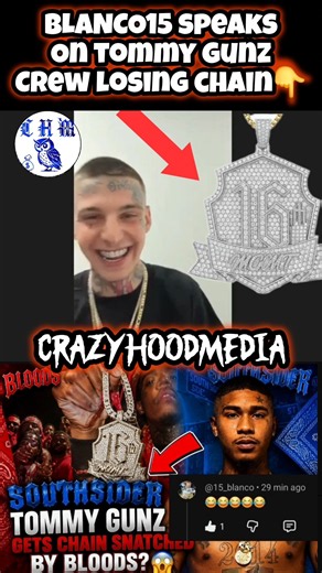 WHITE ESE BUYS TOMMY GUNZ STOLEN CHAIN BACK?😳BLANCO15 RESPONDS #tommygunz #nojumper #hoodnews