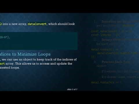Optimizing Data Transformation in JavaScript with Minimal Loops