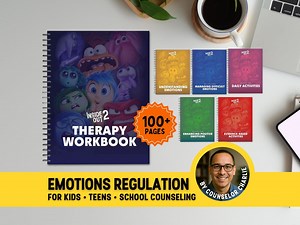 Inside Out 2 Therapy Workbook Emotions Worksheet Kids, Teens, School Counselor Toolkit Coping Skills Therapist Resources Depression Anxiety - Etsy
