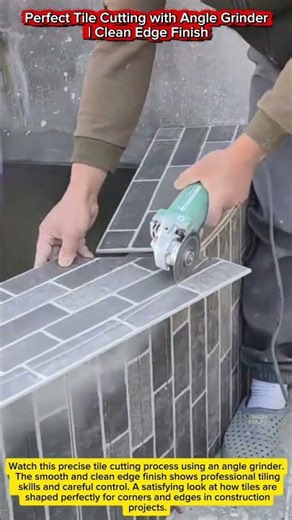 Perfect Tile Cutting with Angle Grinder | Clean Edge Finish