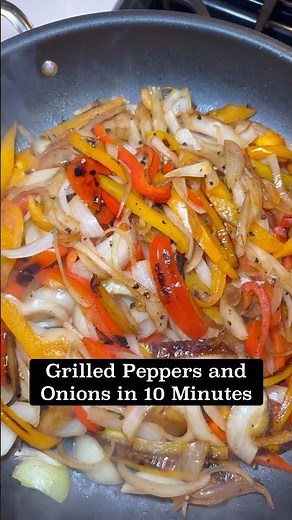Grilled Peppers and Onions in 10 Minutes