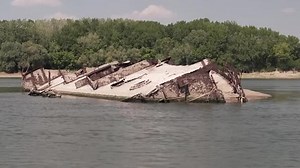German warships resurface as water level drops in Serbia