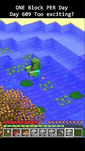 Day 609 Minecraft build challenge - ONE BLOCKS BUILD