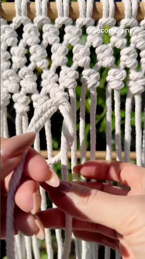 macramé pattern🤍#macrame #macrametutorial #crochet #knitting #diy