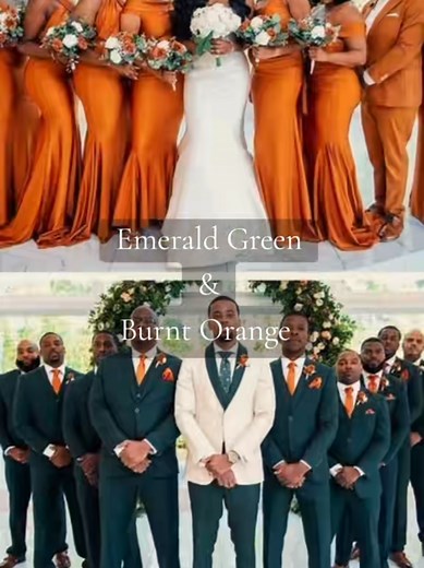 2026 Wedding Color Trends: Burnt Orange and Emerald Green