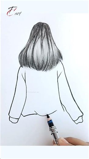 How to draw a BTS Girl | Easy BTS Fan Drawing | BTS Army Sketch Shorts ✏️💜 #shorts