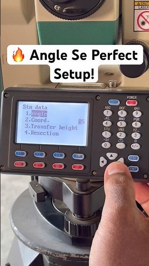 Total Station Angle Setting – Fast & Accurate Survey Trick! #surveying #totalstation #shorts