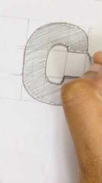 Practice Block Lettering | C | #lettering #shorts