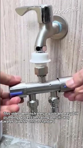 How to Install a Faucet Diverter Valve #worker #process #plumbing #DIY #faucet