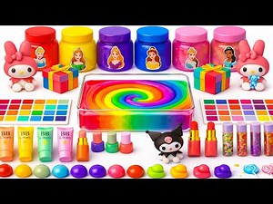 RAINBOW SLIME CHALLENGE❤️30 Minutes Satisfying Slime Mixing, with Makeup Glitters Charm | Tana Slime