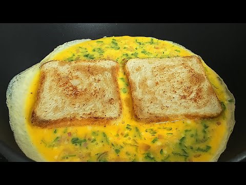 Crispy Breakfast Sandwich - How to make Delicious One Pan Egg Toast! 5 minutes recipe!
