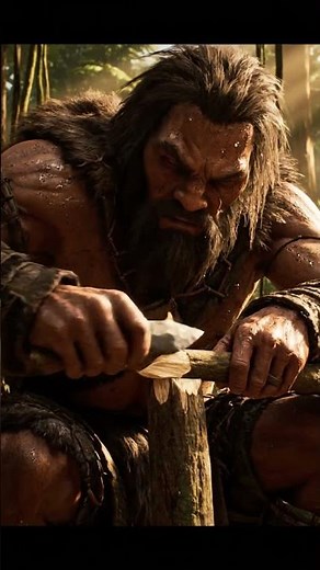 “How Prehistoric Humans Made a Stone Axe — Genius Stone Age Technology!”