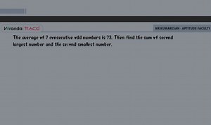 The average of 7 consecutive odd numbers is 73. Then find the s... | Filo