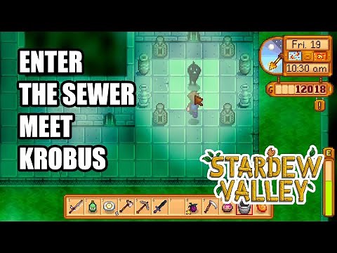 How to Enter The Sewer and Meet Krobus - Stardew Valley