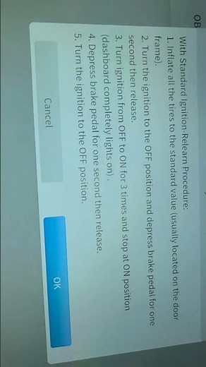 How to Relearn/Reset the Tires sensors without computer/scanner nor visit the dealership.
