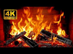 🔥 Cozy Fireplace 4K | Real Fire & Crackling Sounds for Sleep