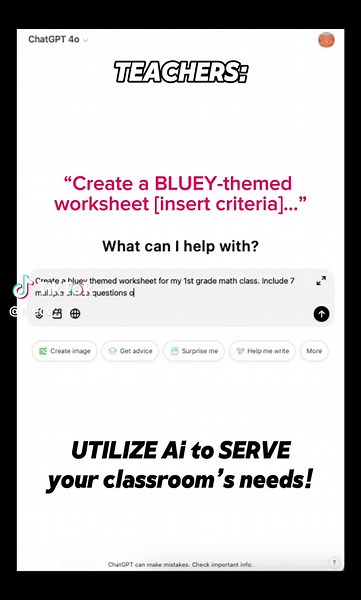 Teachers, this is your friendly-reminder: Ai tools are for 🫵 YOU🫵 Whether it's creating themed-worksheets, brainstorming lesson plans, or leveling up classroom engagement, Ai is your new teaching sidekick 🦸🦸‍♂️ Looking for suggestions on where to start? We're a consultants collective, made by teachers, for teachers 🙂‍↕️ 🌐 Visit our website Aiecc.org for more info! Link in bio ✨ . . . #aiineducation #teachersfollowteachers #teachers #backtoschool #edutech #teachertok #teachersoftiktok #teac