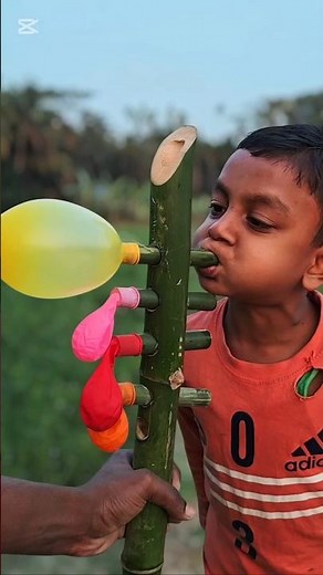 DIY Bamboo Balloon Air Pump - Simple and Creative Science Toy!