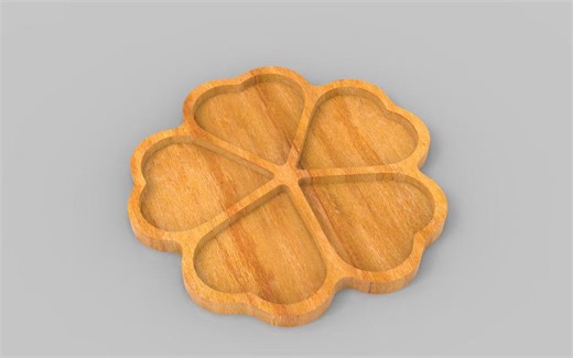 Flower Heart Tray STL | 5 Petal CNC File - Etsy
