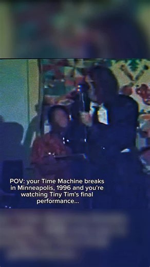 history on Instagram: "On November 30, 1996, Tiny Tim took the stage in Minneapolis for a benefit concert, dressed the same way audiences had seen for decades. He sang “Tiptoe Through the Tulips,” smiling and waving as he reached the final lines. Near the end of the song, his voice faltered. He took a few steps forward, bowed slightly, and then dropped to the floor in full view of the crowd. At first, some in the audience thought it was part of the act. The music stopped. People rushed the stage