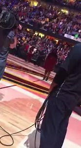 ME SINGING THE NATIONAL ANTHEM AT THE CAVS vs GOLDEN STATE WARRIORS GAME ON MLK DAY!!!!!!!!!!! THANKS TO THE CAVALIERS FOR HAVING ME 󾌬 | Candice Glover