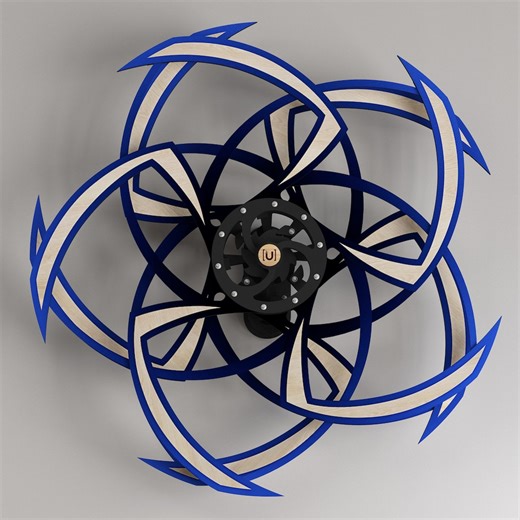 Carbon - Wooden Kinetic Wall Sculpture: Sacred Geometry, Infinity Spin (29.5 Inch) - Etsy