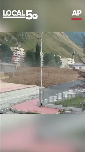 Powerful mudflow hits highest mountain town in Russia