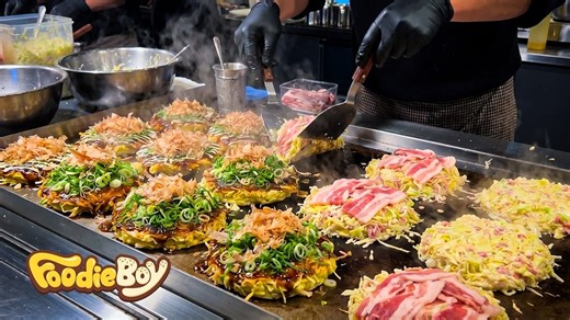 【4K】日本街头美食合集：铁板烧，大阪烧，豚丼，寿司等 | 作者：FoodieBoy