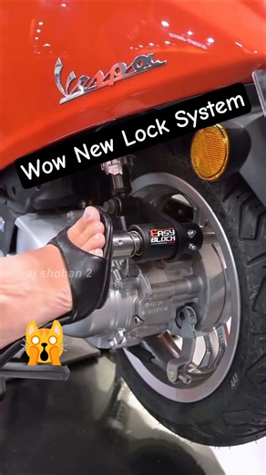 Wow New Install Easy Block Lock in Vespa Scooter Modified #shorts #bike #lock #vespa #usa #usashorts