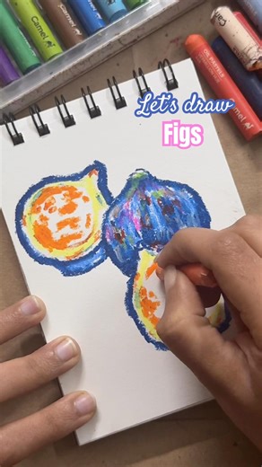Do you like Figs? #art #drawing #oilpastel #shorts #fyp