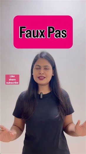 ✨ Learn a New English Word: FAUX PAS 📚✨