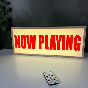 Now Playing Light Box Sign – Retro Wooden LED Music Studio Decor – Wall or Desk Mount Lighted Sign – Recording Studio Gift – Custom Size - Etsy Canada