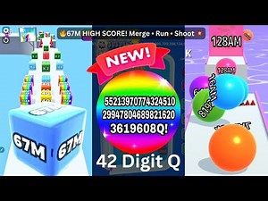 Ball Run 2048 Infinity Mode vs Jelly Run 2048 [67M] vs Bounce Merge 3D | High Score Challenge 🎮🔥