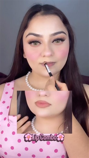 Lip combo video | lipstick tutorial #longlastinglipstick #lipcombo #nudelipstick #makeup #ytshorts