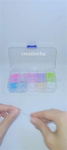 DIY Beaded Ring for Beginner. #beads #bead #tutorial #handmade #craft #diy #creativicha #shorts