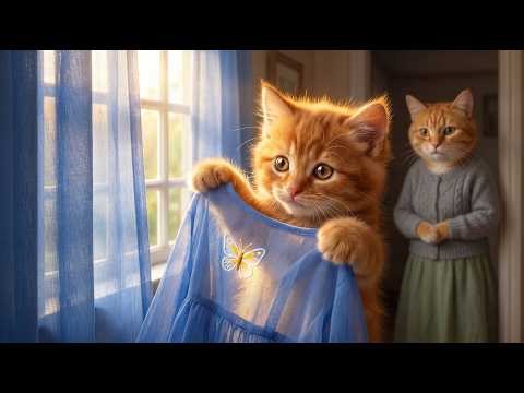 Baby Cat Cried Over Her Torn Dress. What Mama Did Next Will Break Your Heart ❤️